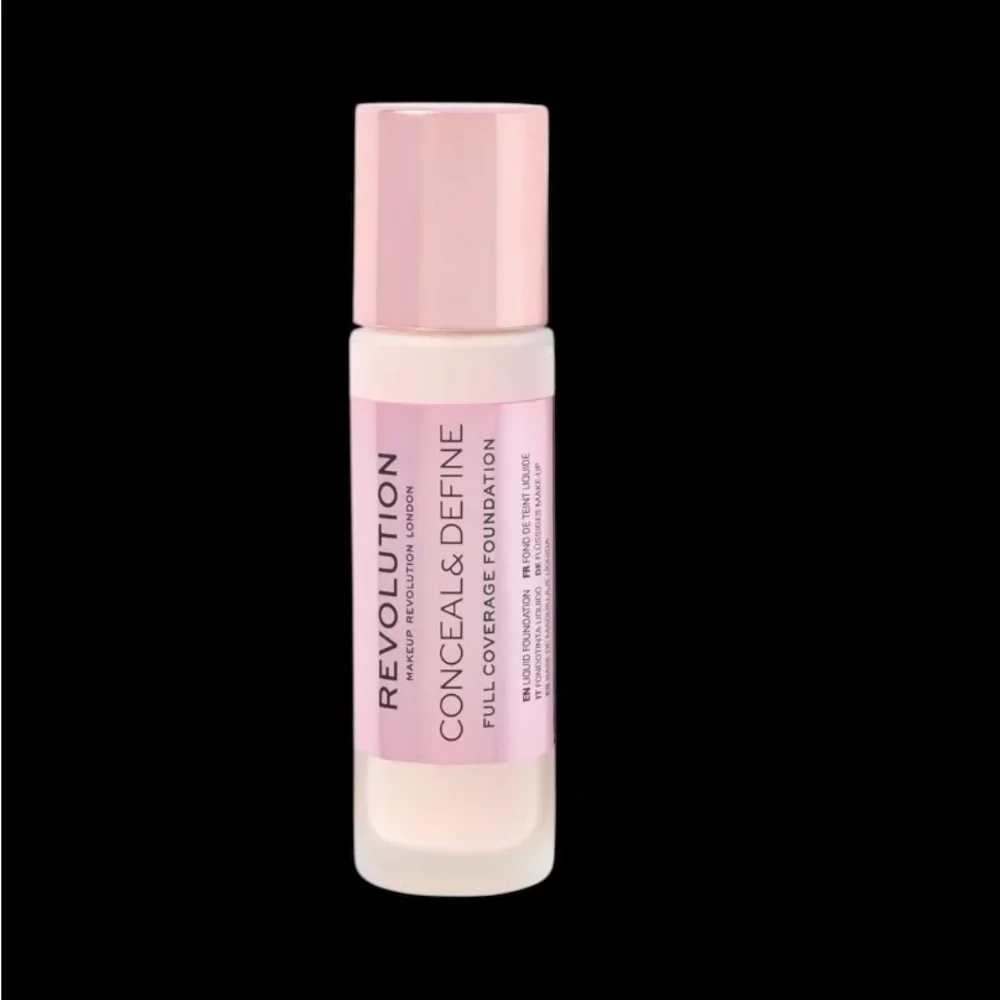 Revolution Beauty   Conceal & Define Full Coverage Foundation‎ (F6) New Sealed